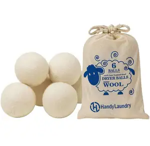 Home Daily Laundry Kürzere Trocknungs zeit 3er Pack Wieder verwendbar 100% NEU Roh-Bio-Wollt rockner Helfer ball für Wäsche