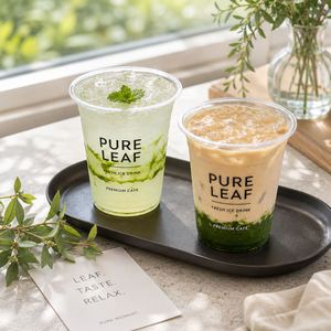 Vasos Fríos Transparentes de PET Impresos Personalizados con Bolsas de Papel para Té, Café, Zumo, Cafetería, Restaurante, Embalaje para Llevar, Proveedor Mayorista - Product Image 3