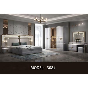 Juego de dormitorio extravagante Juego de dormitorio elegante de nuevo diseño Juego de dormitorio de tablero para el hogar o el hotel - Product Image 3
