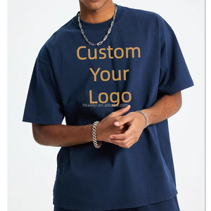 Conjunto de 2 Piezas de Algodón Grueso Lavado Estilo Vintage con Logotipo Personalizado para Hombre, Camiseta Oversize con Hombros Caídos y Pantalones Cortos, Chándal Casual al por Mayor - Product Image 1