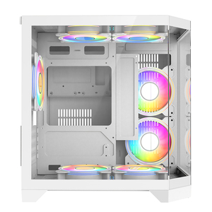 Vente directe d'usine Boîtier de jeu M-ATX Boîtier <span class=keywords><strong>PC</strong></span> blanc Gabinete <span class=keywords><strong>Gamer</strong></span> Boîtier CPU <span class=keywords><strong>Horizontal</strong></span> en verre trempé Tours de boîtier d'ordinateur - Product Image 3