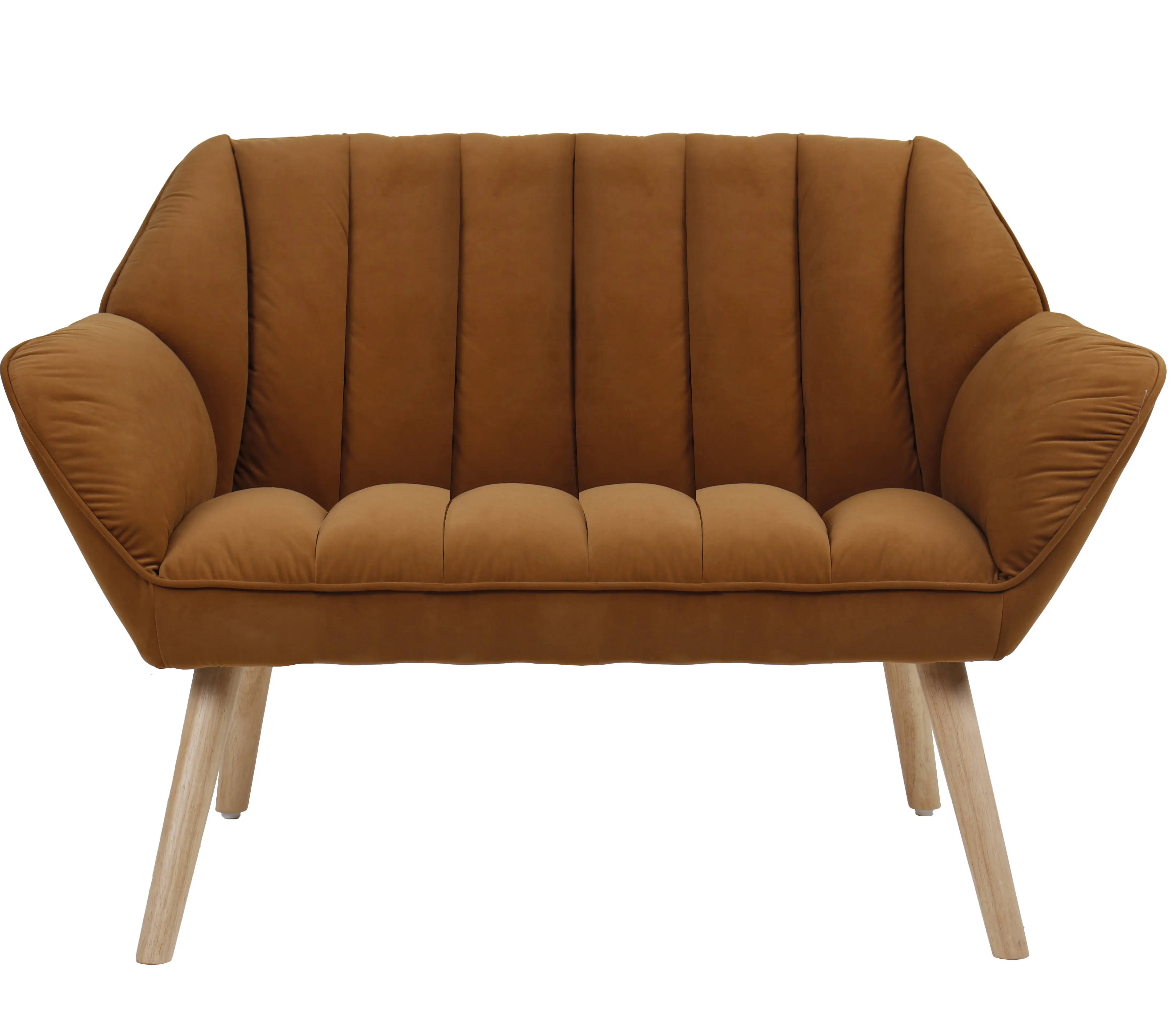 Moderna struttura in legno due posti poltrona divano comodo tessuto con colore personalizzato all'ingrosso