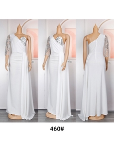 Abito da sposa africano con paillettes da sposa abito da <span class=keywords><strong>damigella</strong></span> da sposa abito da sposa nero per gli ospiti del ballo di fine anno - Product Image 5