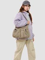 Sac bandoulière léger et pliable avec sangle réglable, multi-poches, pour le quotidien, les voyages et les activités de plein air
