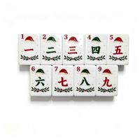 Ensemble de Mahjong de Noël pliable de luxe moderne en gros, 160 tuiles en acrylique, Père Noël, rennes, cadeau de vacances pour la famille, pour adultes