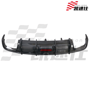 Diffusore Posteriore in Fibra di Carbonio Stile KB con Luci LED per <span class=keywords><strong>Audi</strong></span> S6 C7 C7.5 <span class=keywords><strong>A6</strong></span> Sport, Kit Carrozzeria Splitter Posteriore 2012-<span class=keywords><strong>2018</strong></span> - Product Image 2