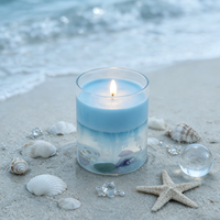 Handgemachte Doppelschichtige Ozean-Duftkerze Schlafzimmer Jelly-Kerze Schlafatmosphäre Aromatherapie Deko Urlaub Geburtstagsgeschenk