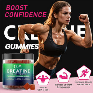 도매 100% 유기농 자체 브랜드 운동 전 에너지 보충제 근육 강화제 크레아틴 모노하이드레이트 구미 캔디 10-19g - Product Image 4