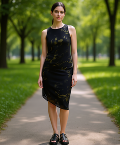 Vestido Asimétrico Tipo Tank para Mujer Kenneth Cole, Midi, Ajustado, Estampado, Sin Mangas, Cuello Redondo, para Uso Diario - Product Image 2