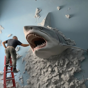 Modelo de tiburón personalizado resina artesanía fibra de vidrio y fibra Escultura instalación para acuario Vida <span class=keywords><strong>Marina</strong></span> pantalla - Product Image 6