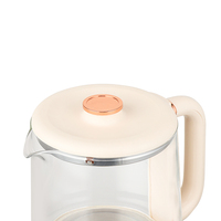 Bouilloire électrique multifonctionnelle en verre borosilicate pour le bureau, la maison et la préparation de thé, idéale pour faire bouillir de l'eau