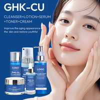 Crème éclaircissante OEM ODM en marque privée, tonique éclaircissant au collagène, sérum de soin de la peau, ensemble de soin de la peau au peptide de cuivre bleu Snap-8 Ghk-cu