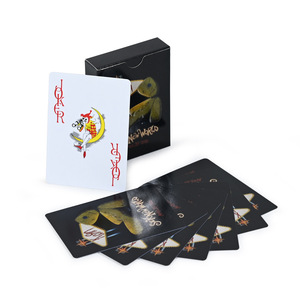 Custom Playing Cards Black Core Embossed Rounded Corners For Chess Card Games <b>Entertainment</b> Equipment - Product Image 1