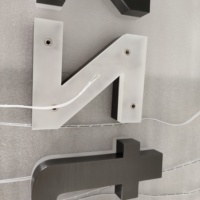 Enseignes LED 3D, lettres, enseignes extérieures personnalisées pour entreprises, enseignes LED pour restaurants, bureaux, enseignes LED intérieures