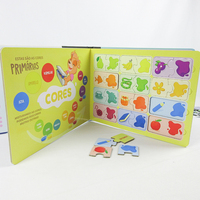 Libro de Rompecabezas Magnéticos Portugueses CDP - Juguete Educativo Montessori para Niños Pequeños y Preescolares, Origen Guangdong, Tapa Dura, Perfecto