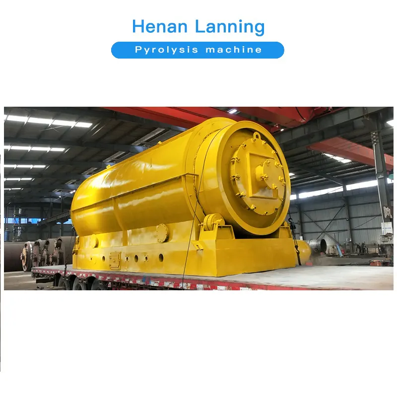 Lanning Waste Tire Plastic To Fuel Oil Pyrolysis Machine