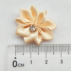 Pita Satin Bunga Pita Hias Berlian Imitasi Aplikasi Pita Satin Bunga Pita Hias Berlian Imitasi Kerajinan Ornamen Pernikahan 1.1 inci - Product Image 2