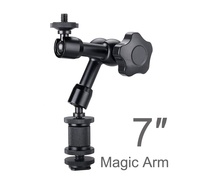 Bras magique articulé en métal de 7 pouces, support de Super pince pour appareil Photo DSLR, Studio Photo, Kit d'accessoires de photographie