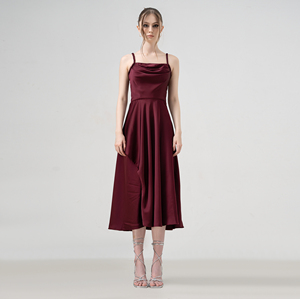 Ladies Burgundy Dresses - Elegant Plus Size Fashion