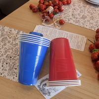 Gobelets jetables en plastique à double paroi de 18 oz, design fileté, sans BPA, écologiques et recyclables pour mariages, hôtels, restaurants