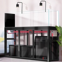 Aquarium moderne pour salon, ultra-étroit, carré, avec débordement, en verre ultra-transparent, pour plantes aquatiques d'habitat naturel