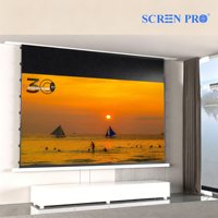 Écran de projection motorisé encastré au plafond SCREEN PRO 84-150 pouces, tissu anti-taches 3C pour projecteur laser tricolore RGB