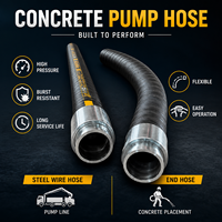 Pompe péristaltique à compression pour ciment et béton, tuyau en caoutchouc flexible pour mortier et plâtre, tuyau de béton