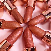 Cosmétiques Maquillage OEM Personnaliser Votre Propre Marque Privée Sans Logo Luxe Naturel En Vrac Crème Mat Rouge À Lèvres Paillettes Rouge À Lèvres