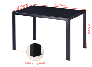 Hiện đại sang trọng phòng ăn đồ nội thất Bộ 4 ghế <span class=keywords><strong>6</strong></span> ghế bốn chỗ ngồi kính bàn ăn đặt - Product Image 2