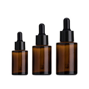 ขวดแก้วใส่น้ำมันหอมระเหยเซรั่มน้ำมันขวดหยดพร้อมกล่องขนาด15มล. 30มล. 50มล. 100มล. ไหล่แบนสีเหลืองอำพันสีเขียว - Product Image 4