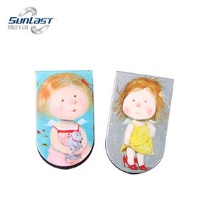 Marque-page magnétique avec logo personnalisé Marqueurs de gardien de pages aimant de planificateur de cadeaux amoureux Feuilles d'or Accessoire de lecture de marque-pages - Product Image 2