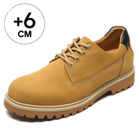 Baskets rehaussantes invisibles faites à la main en cuir véritable pour hommes, décontractées, pour l'extérieur, augmentant la taille de 6 cm