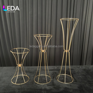 Base de Metal Dorada LEDA para Florero, 3 Tamaños, Centro de Mesa para Bodas, Soporte para Flores para Eventos, Fiestas y Banquetes - Product Image 6