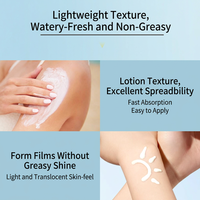 Crème solaire organique de haute qualité 30 ml SPF 50+ éclaircissante hydratante non grasse lotion solaire