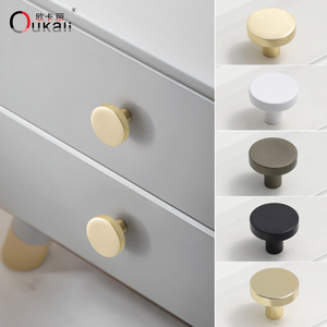 Oukali Hot Selling Furniture Cabinet Handle Black Brushed Brass Zinc Alloy Kitchen Cabinet Bedroom Drawer Handles and <strong>Knobs</strong> - Product Image 5
