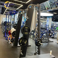 Machine Smith Commerciale en Acier Kaishi avec Roulement Linéaire pour Squat, Presse à banc, Musculation Poitrine et Épaules, Entraînement de Force en Sûreté pour la Salle de Sport