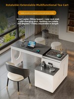 Ensemble table et chaise en dalle de roche de luxe léger, table à thé de bureau, mobile, extensible, rotative, adapté aux petits appartements