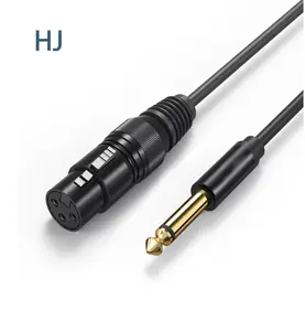 XLR Ke TS Kabel MIK 6.35Mm 1/4 Inci XLR 3Pin Ke Kabel Audio Mono TS Pria Ke Wanita Kabel Tidak Seimbang 6.35Mm Ke Kabel Wanita 35