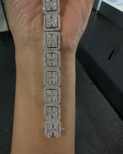 Bracelet à breloques en argent sterling 925 de haute qualité avec diamant Moissanite VVS1, bijou classique porte-bonheur unisexe, cadeau - Product Image 2