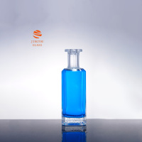 Bouteille en verre transparente carrée de 750 ml avec bouchon en liège, bouteille de tequila, logo personnalisable