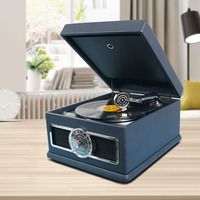 Boîte de lecteur de disques vinyles audio portable, étui pour tourne-disque multifonction personnalisé, enregistreur de cassette à vitesse variable