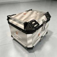 Boîte de rangement pour moto en alliage d'aluminium robuste, étanche, avec serrure personnalisée pour les voyages en plein air