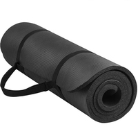 Tapete de Yoga Rectangular de NBR de Alta Densidad, Ecológico, 185 cm, 10 mm, Antideslizante, Impermeable, Duradero, Antimicrobiano y Plegable