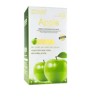 Pabrik OEM/ODM tersedia krim warna rambut Apple baru tidak ada amonia ekstrak tanaman bau alami tidak beracun melindungi rambut