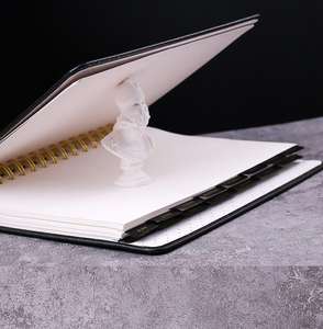 <span class=keywords><strong>Agenda</strong></span> de tapa dura con espiral <span class=keywords><strong>oculta</strong></span>, planificador de doble cable B5 con banda elástica de papel, <span class=keywords><strong>agenda</strong></span> de tapa dura con pestañas troqueladas - Product Image 4