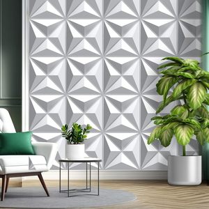 Phong cách mới 3D Vinyl hình nền loại PVC Trần Bảng điều chỉnh 3D thiết kế đồ họa kết cấu tấm Tường - Product Image 3