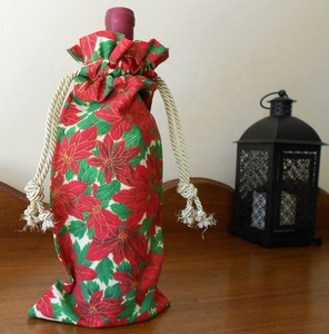 Bolsas de botellas de vino de terciopelo Yute reciclable y terciopelo para embalaje de regalo Embalaje de vino promocional - Product Image 5