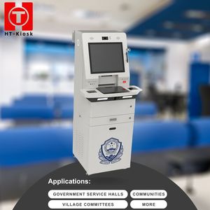 Terminal de servicio gubernamental interior todo en uno táctil capacitiva para el pago de impuestos <span class=keywords><strong>Seguro</strong></span> médico Soluciones de seguridad social - Product Image 1