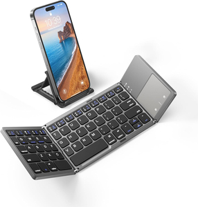 <span class=keywords><strong>Clavier</strong></span> sans fil pliable Bluetooth, mini claviers pliables avec pavé tactile pour PC, <span class=keywords><strong>Mac</strong></span>, smartphone, Windows, iOS, Android - Product Image 1