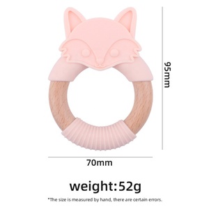 Vente en gros de jouet molaire de qualité alimentaire en forme de <span class=keywords><strong>renard</strong></span> pour bébé <span class=keywords><strong>anneau</strong></span> de <span class=keywords><strong>dentition</strong></span> en bois pour nouveau-né <span class=keywords><strong>anneau</strong></span> de <span class=keywords><strong>dentition</strong></span> en <span class=keywords><strong>silicone</strong></span> pour bébé - Product Image 6